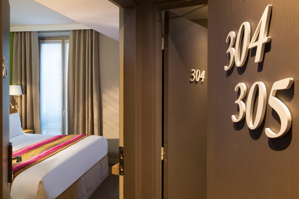 Chambres de l'hôtel Cordélia Paris